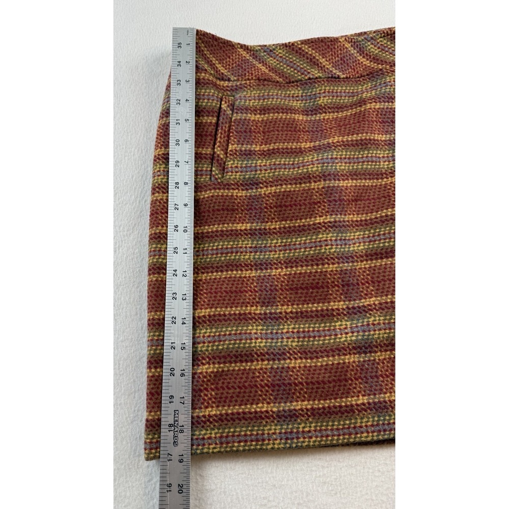 Talbots Womens Petite 2P Wool Blend Plaid Check Skirt - Picture 5 of 14